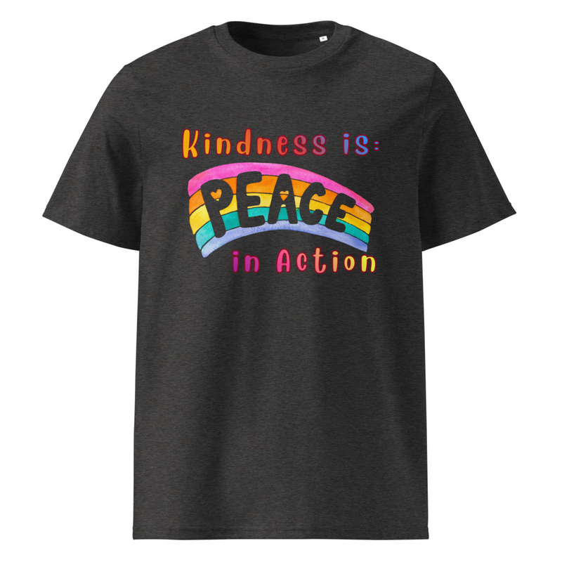 Kindness Unisex Organic Cotton Creator 2.0 T-Shirt – S, Dark Heather Grey