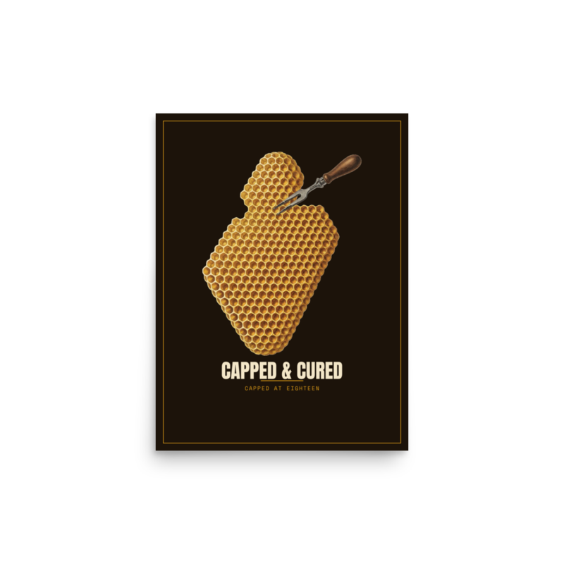 Capped and Cured Poster — Beekeeping merch