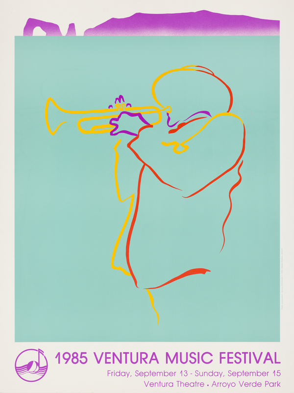 1985 Ventura Music Festival, 18"x24" Poster