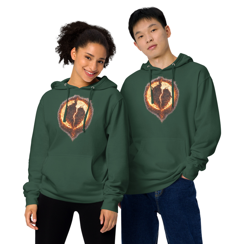 Aham Vadh Unisex Midweight Hoodie / Alpine Green / S