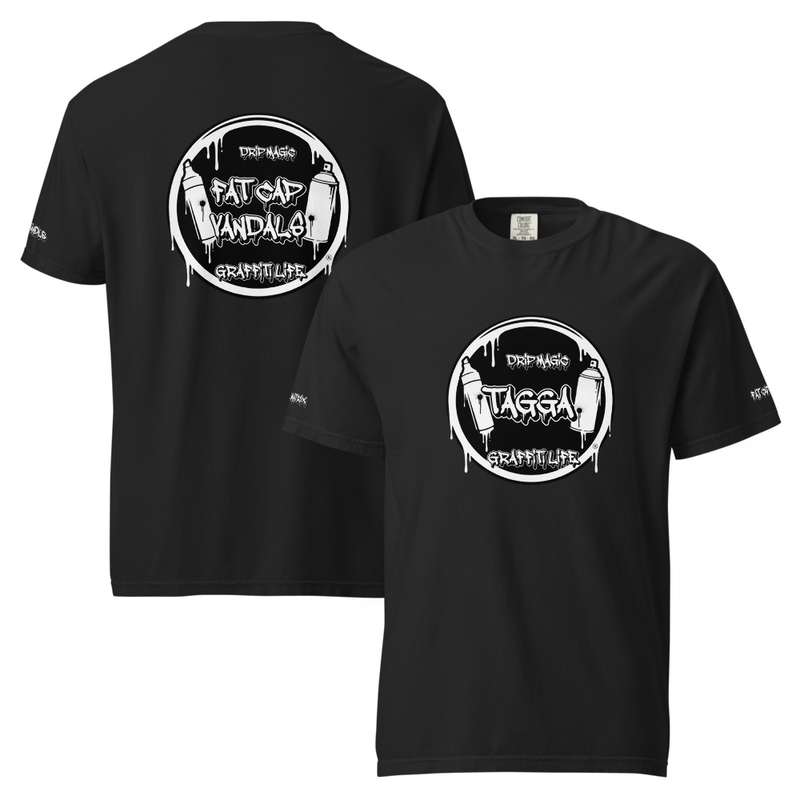 TAGGA / FAT CAP VANDALS Unisex garment-dyed heavyweight t-shirt