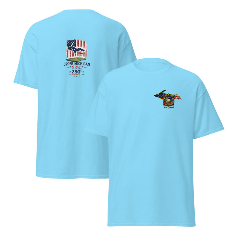 Alger County Veteran's Golf Outing Logo #4 Unisex classic tee – M, Sky