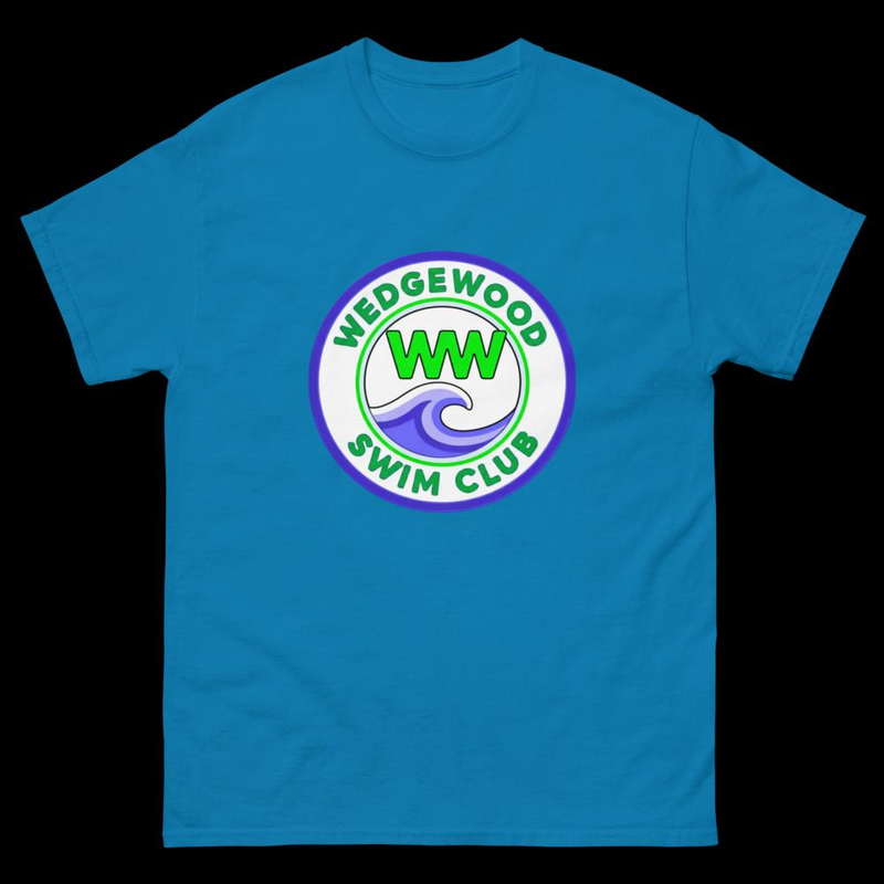Unisex classic tee large logo – L, Sapphire