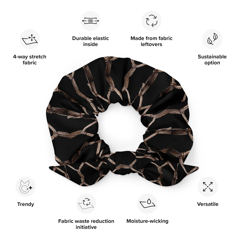 "Knots of Style" Diamond Rope Hair Scrunchie