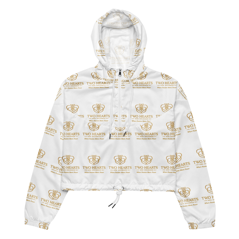 Two Hearts One Drummer Women’s Cropped Windbreaker