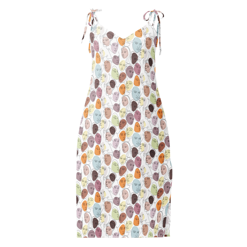 Tie-strap midi dress