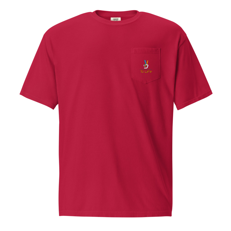 People Need Purpose Pocket Tee – S, Red