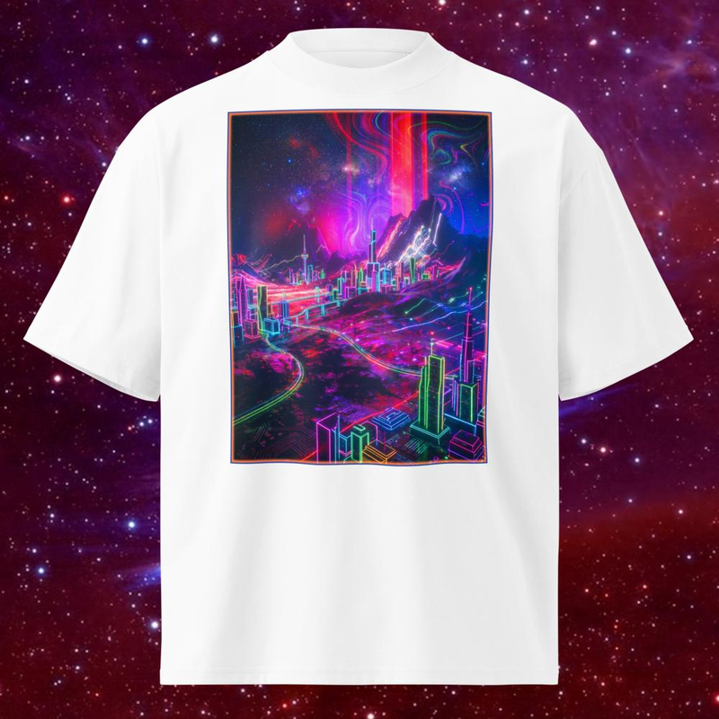 Space Rock Neon City - Space Rock Neon City / White / S