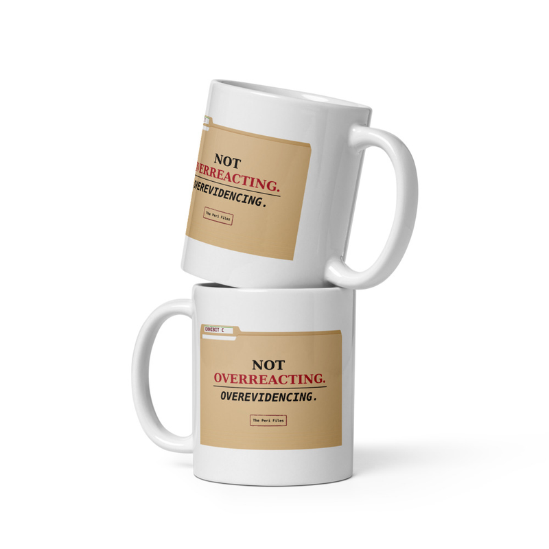 White glossy mug