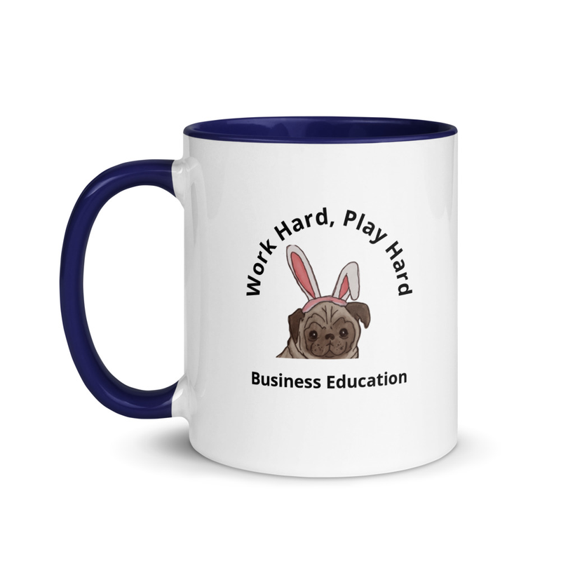 Business Education - Mug with Color Inside – 11 oz, Dark Blue
