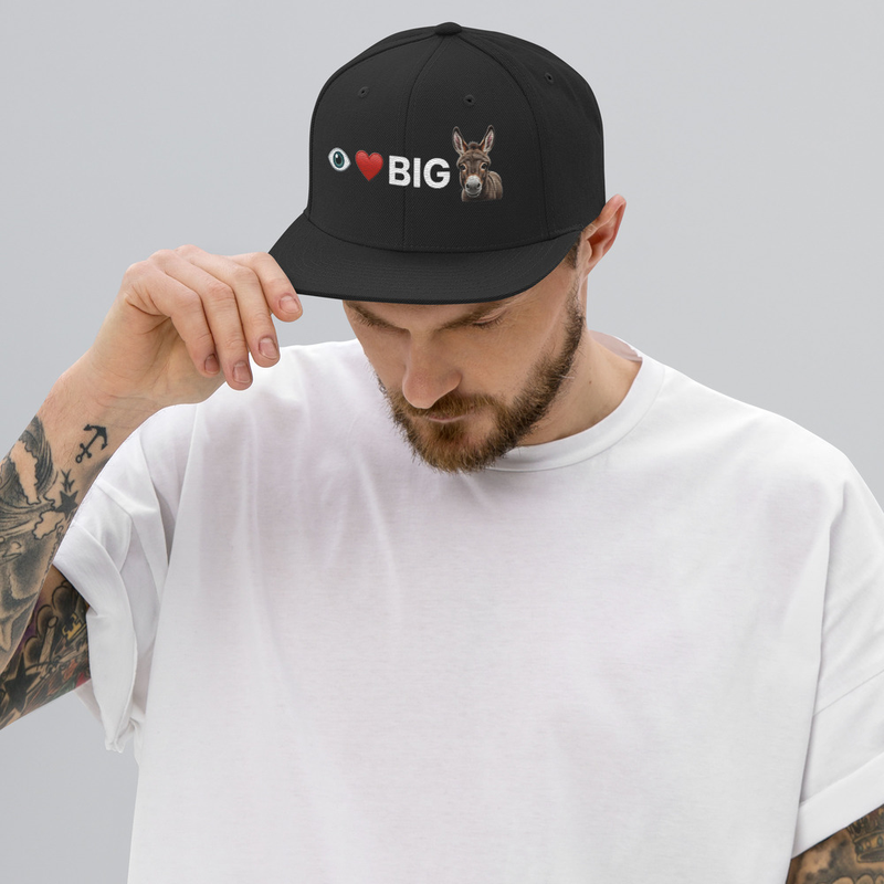 I Love Big A**| Funny Snapback Cap | Embroidered Gift