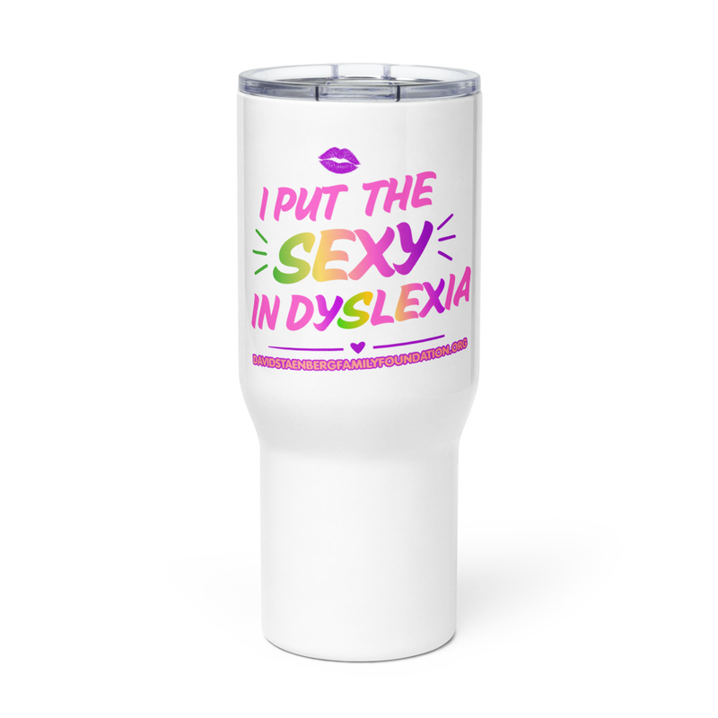 Travel mug with a handle | Dyslexia v1