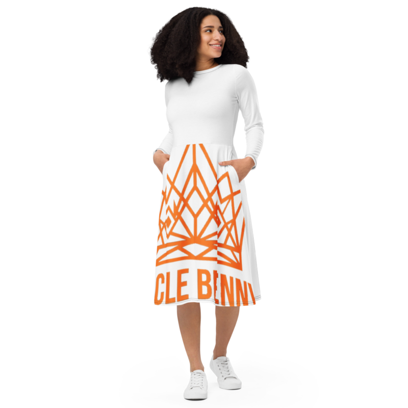 Uncle Benny ® Crown Dress Neon Orange EST. 2020