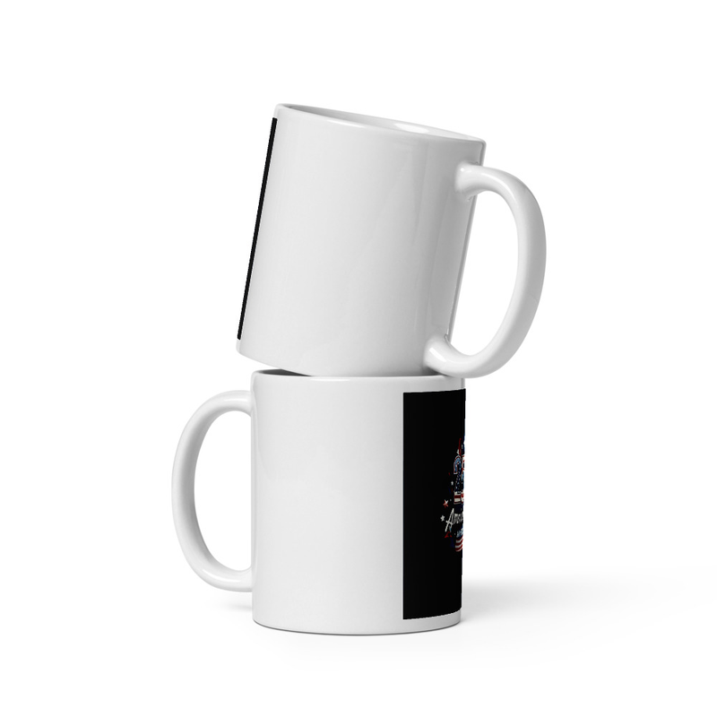 White glossy mug