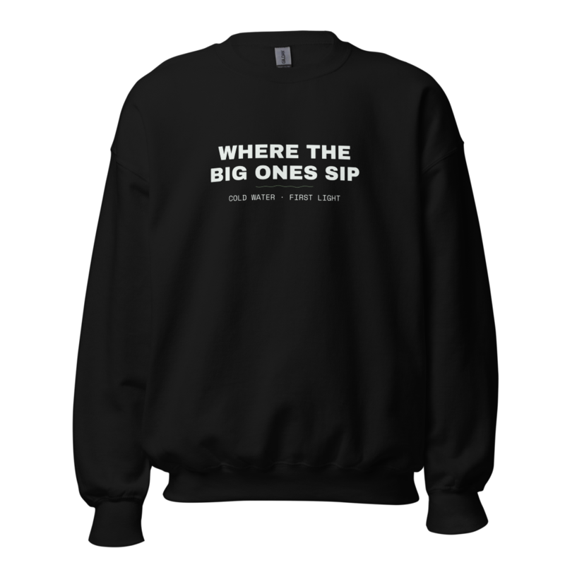 WHERE THE BIG ONES SIP Crewneck mockup