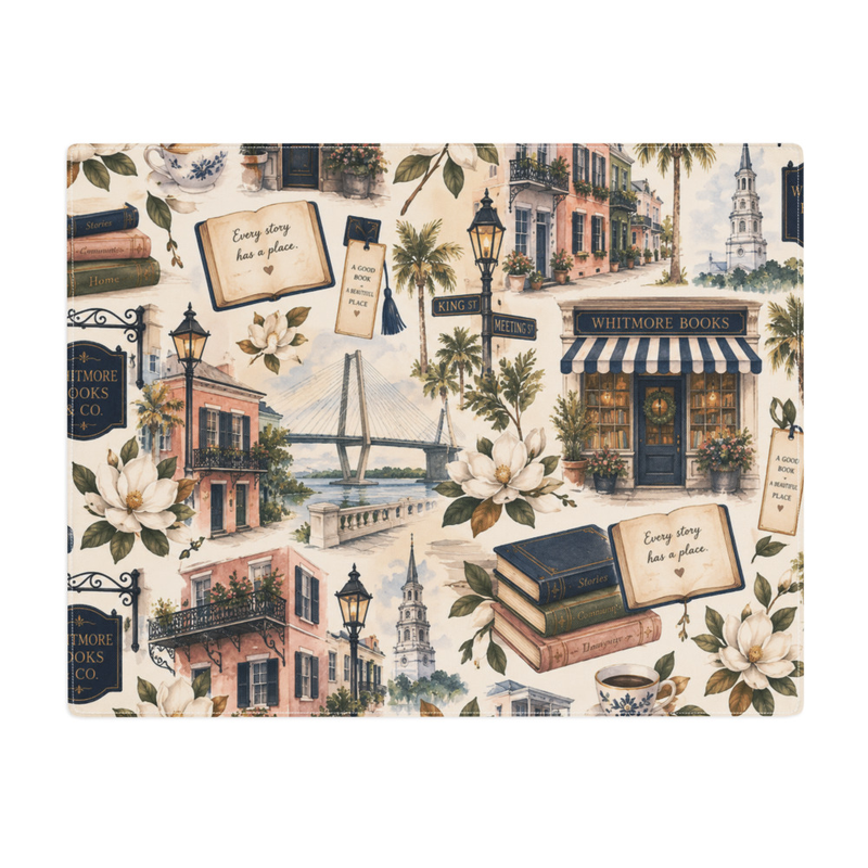 Charleston Whitmore Books & Co Cotton placemat