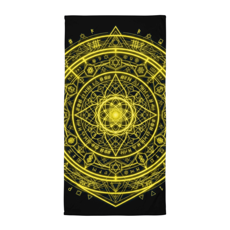Uncle Benny ® Quantum Encryption IBM Quantum Computer Beach Towel Neon Yellow EST. 2020