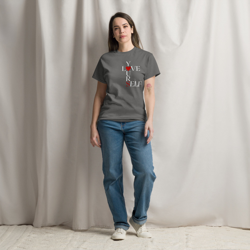 Love Yourself Women's dark classic tee – XL, Charcoal
