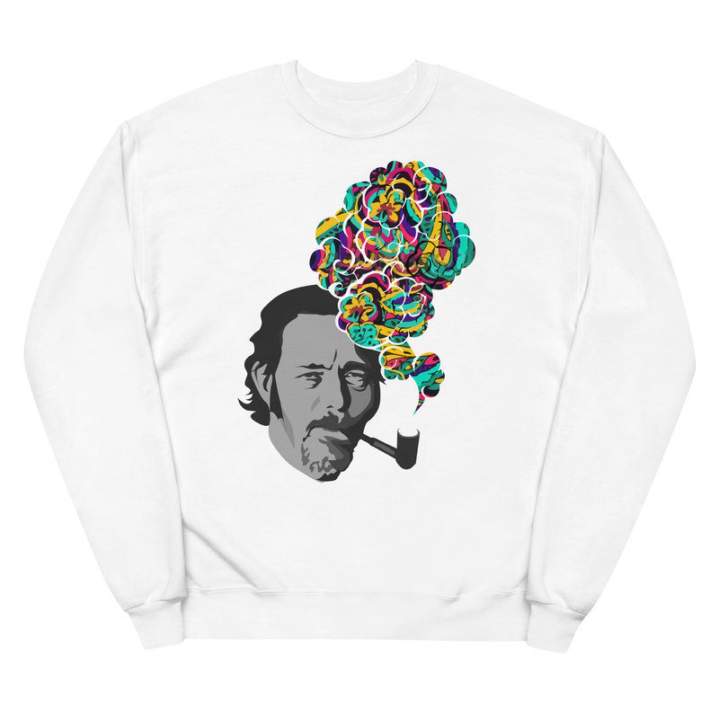 Alan Watts - Colorful Smoke - Zen Buddhism Unisex fleece sweatshirt