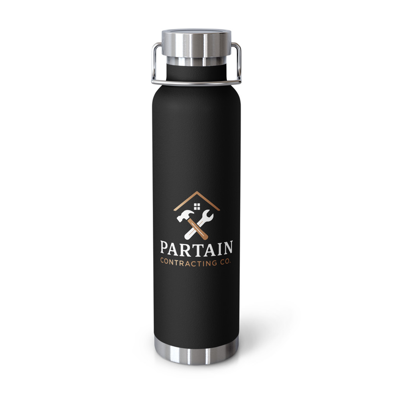 Partain Insulated Water Bottle 22oz – 22oz, Black