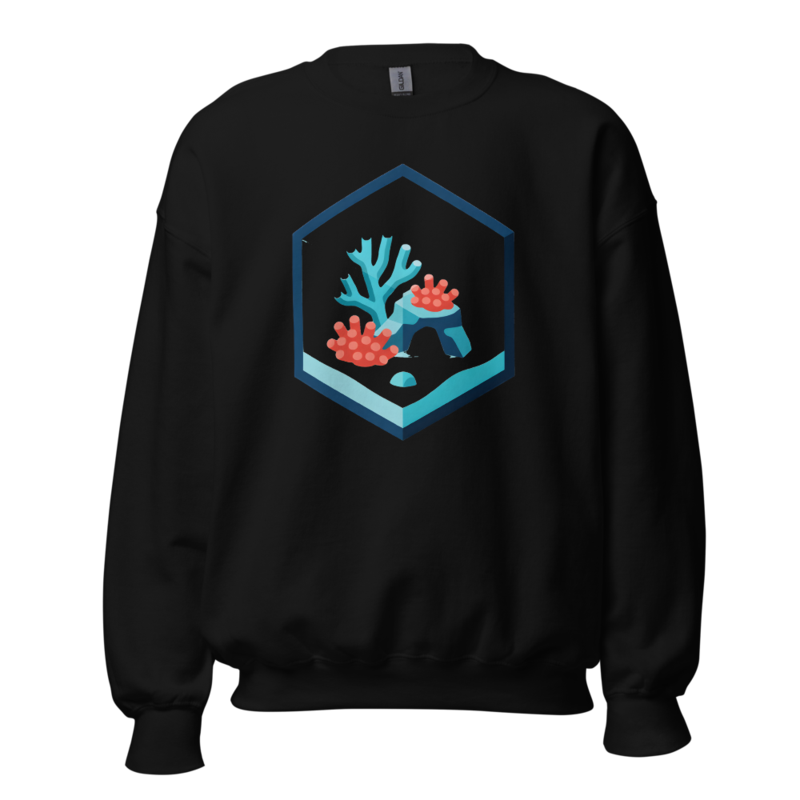 Iso Glass Reef Cube Crewneck (Artist Series) mockup