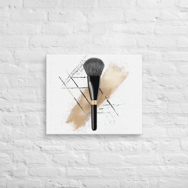 Contemporary Makeup Brush Art on Canvas | Wall Art Decor