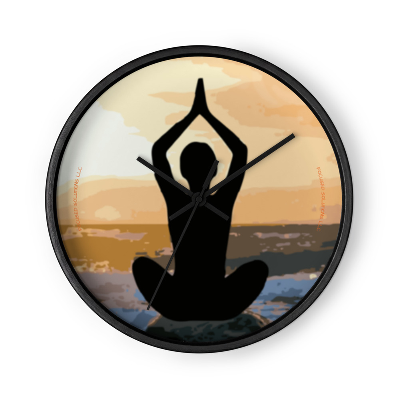 "Meditate" Sandalwood Wall clock