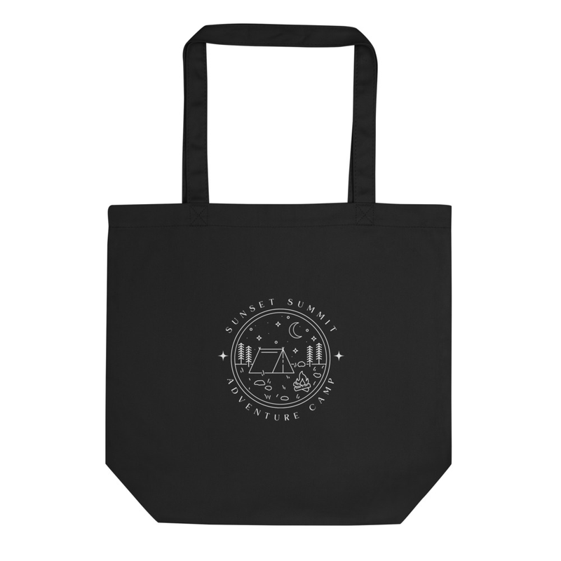 Eco Tote Bag Black bag white print