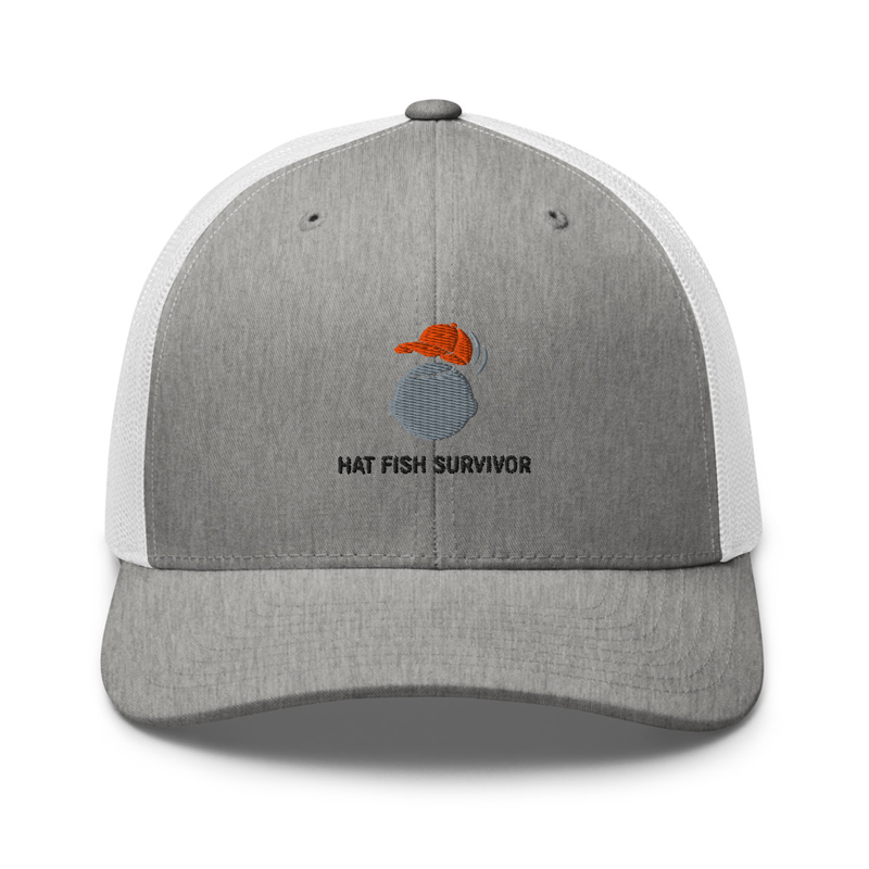 Trucker Cap – One size, Heather Grey/White