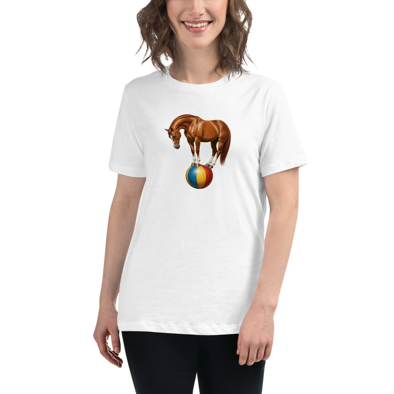 Balancing American Quarter Horse Women's Relaxed Tee