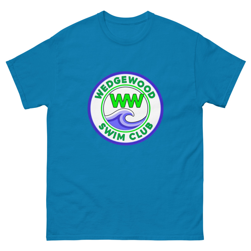 Unisex classic tee large logo – S, Sapphire