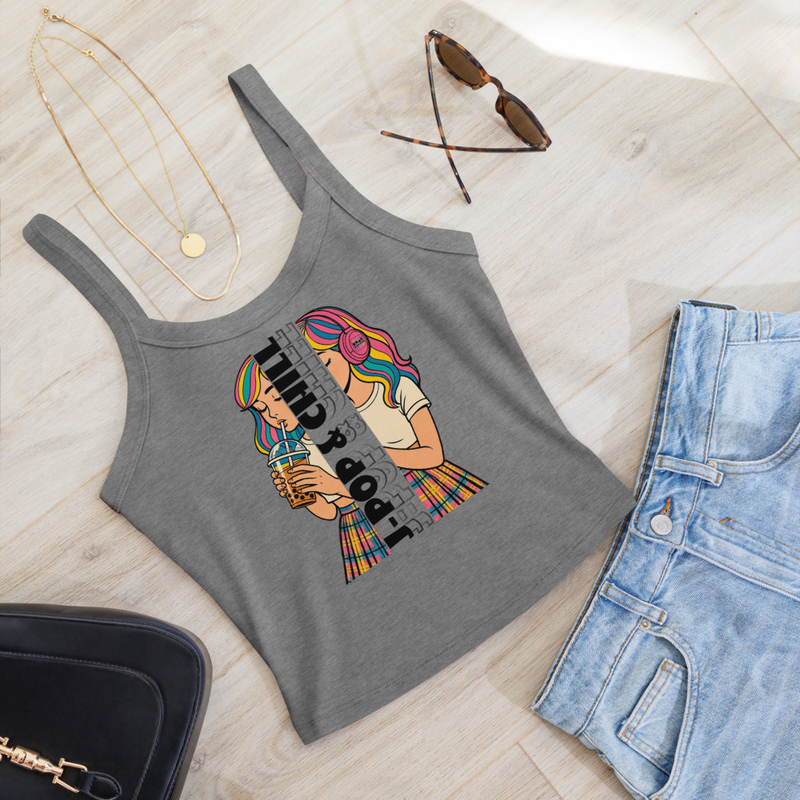 J-Pop & Chill Women’s micro-rib tank top