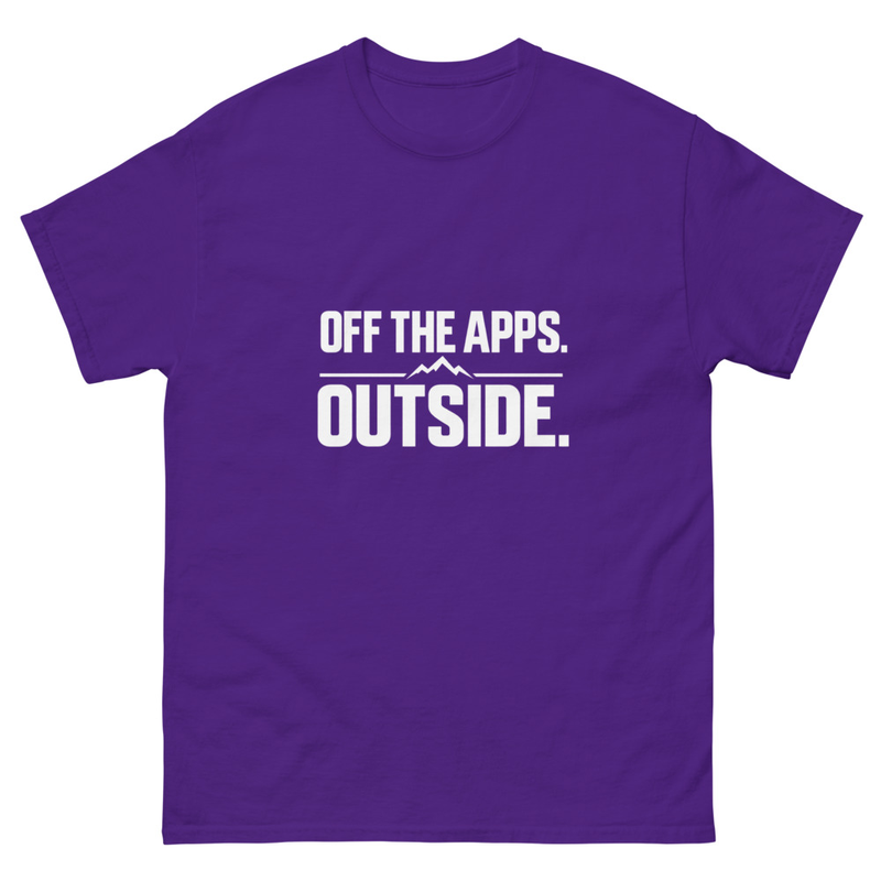 Off the Apps Outside - Unisex classic tee – XL, Purple