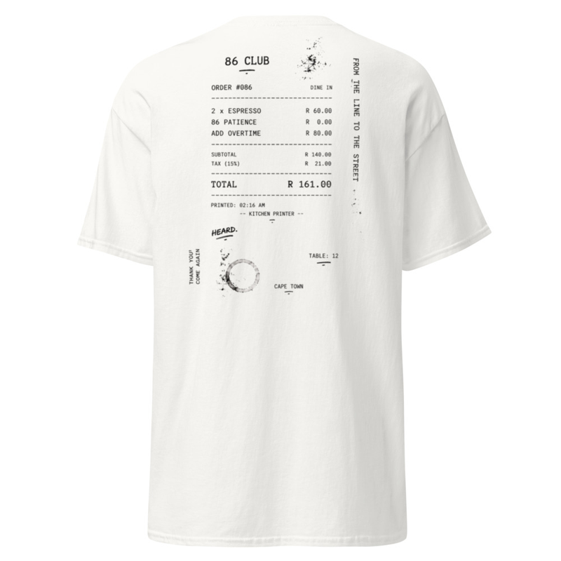 Docket 86Club classic tee — White