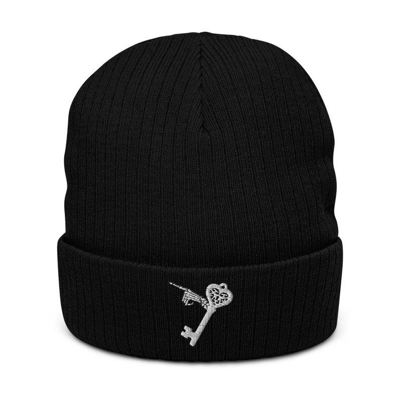 GRAVEKEY Ribbed Beanie
