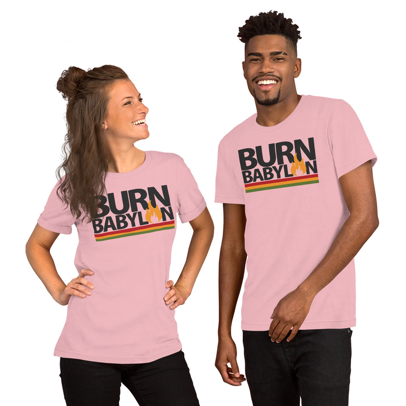 Burn Babylon Unisex t-shirt – S, Pink