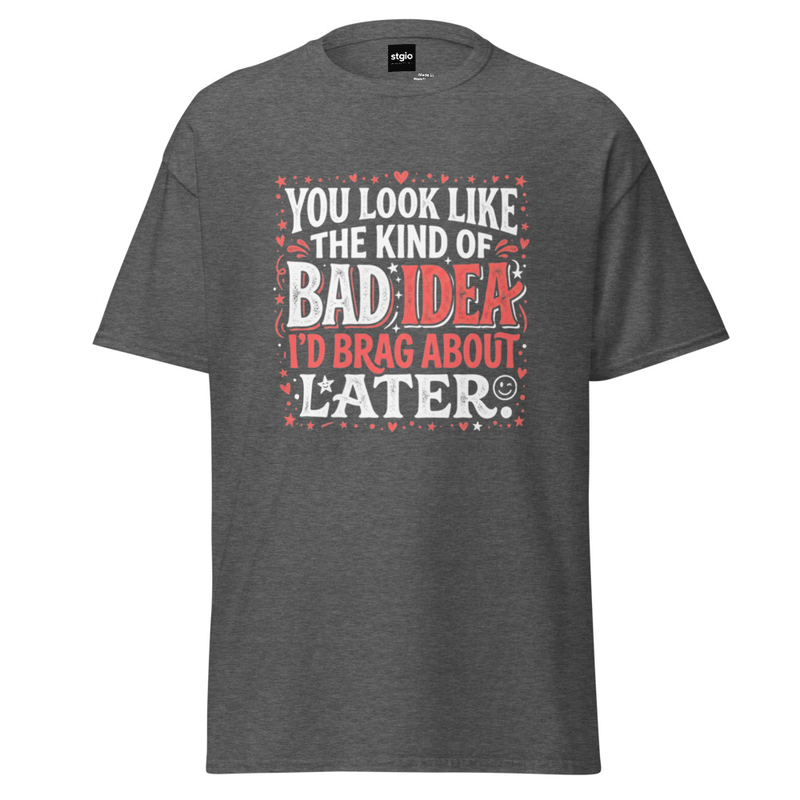 Bad Idea Unisex classic tee – XL, Dark Heather