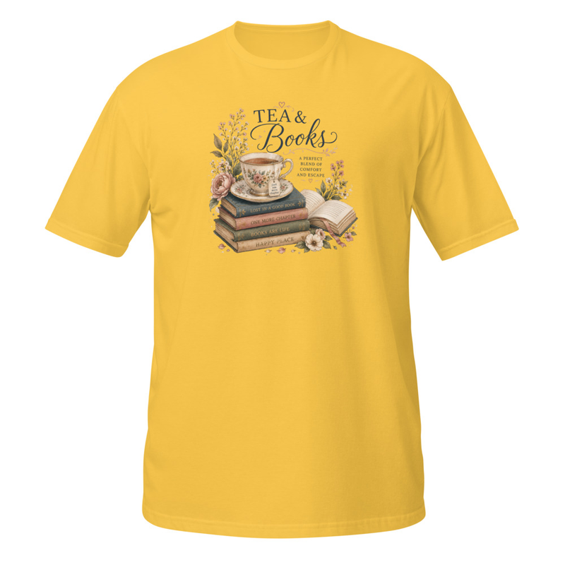 Tea & Books Short-Sleeve Unisex T-Shirt – S, Daisy