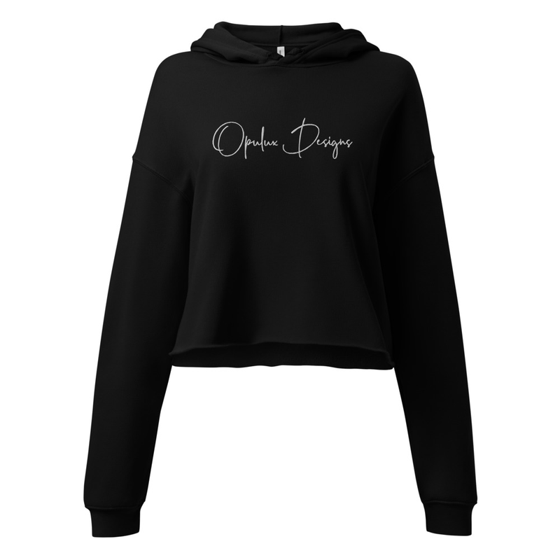 Embroidered Signature Cropped Hoodie
