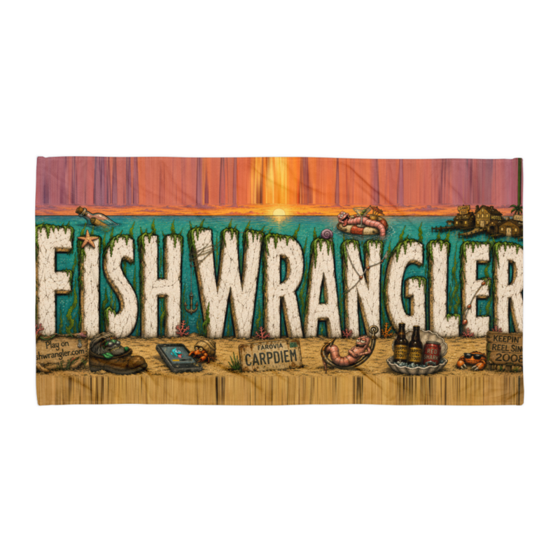 Fish Wrangler Beach Towel