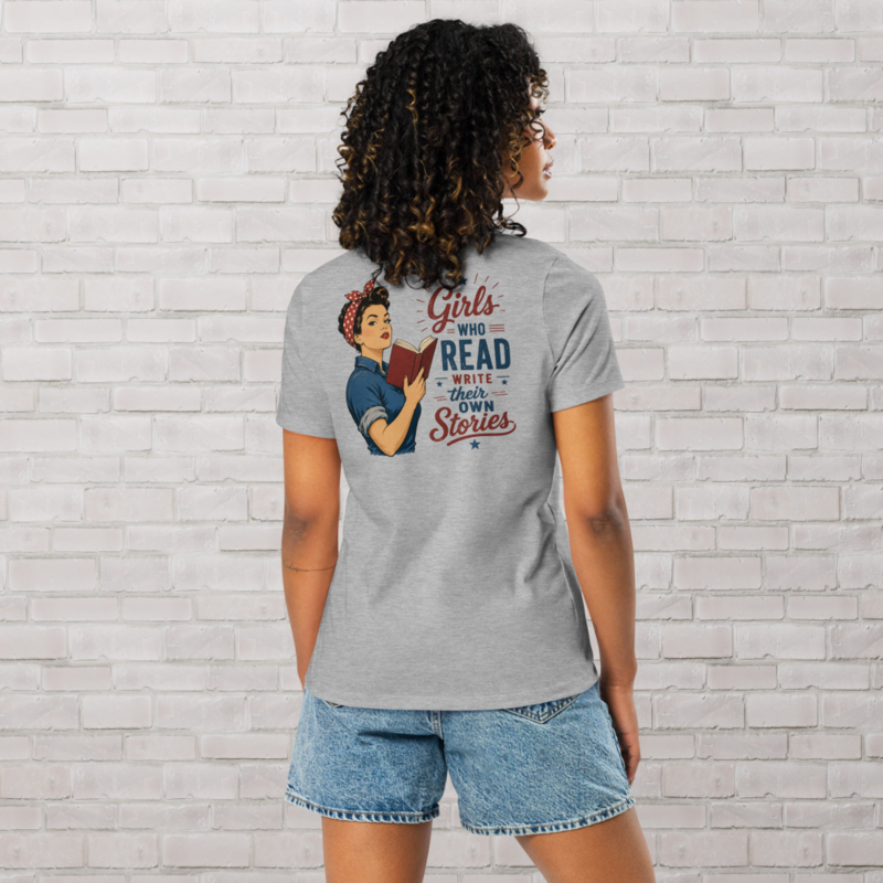 Girls Who Read Women's Relaxed T-Shirt – S, Athletic Heather