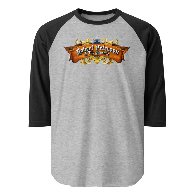 3/4 sleeve raglan shirt (front design only)