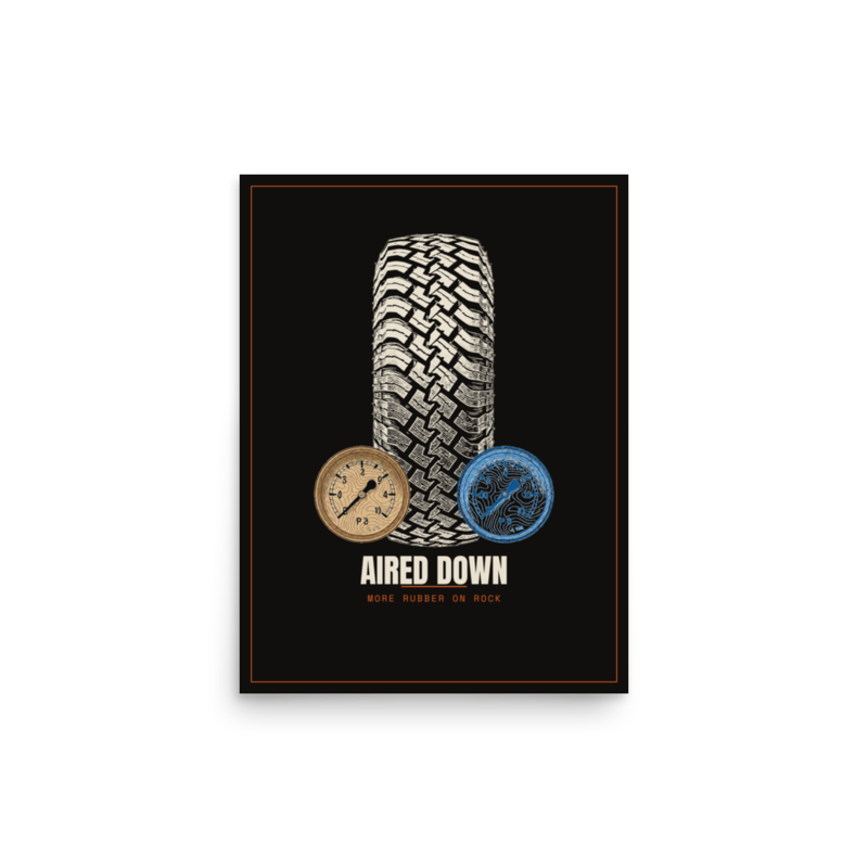 Aired Down Poster mockup