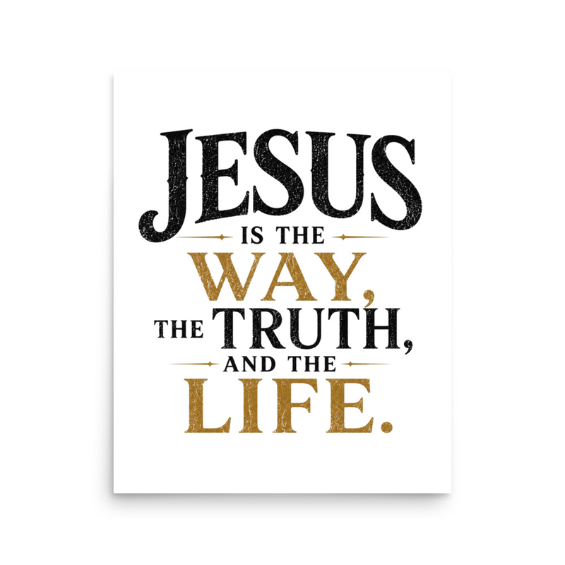 Jesus is the Way White Poster