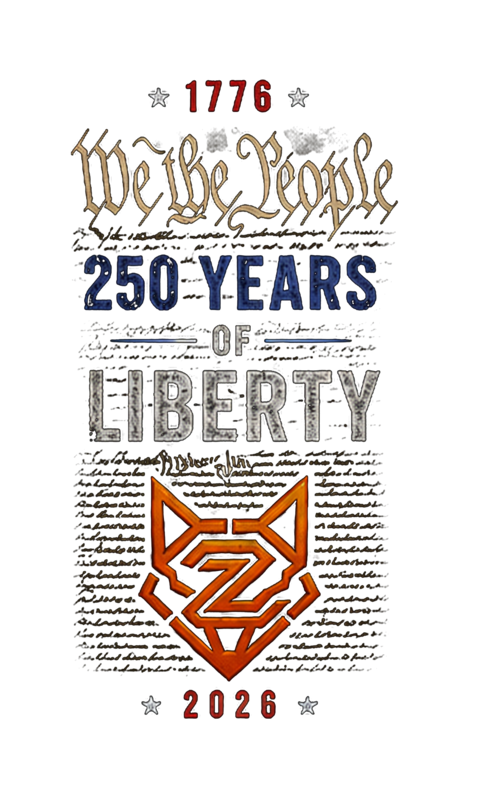 America's 250th — Liberty Scroll | Tee — Front Print