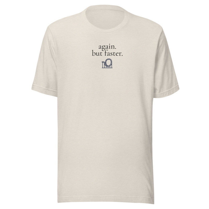 Again Tee – S, Heather Dust