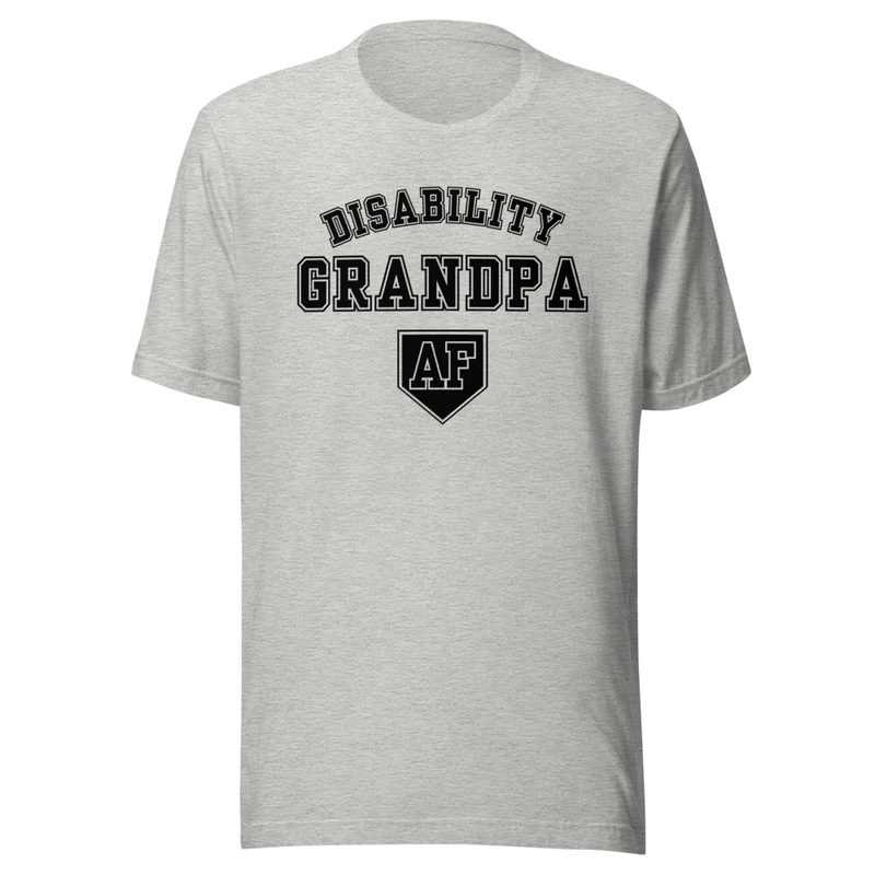 Disability Grandpa AF *black text* – 2XL, Athletic Heather