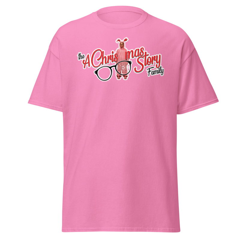 A Christmas Story Family™ Logo with Ralphie™ in the Pink Bunny Suit – XL, Azalea