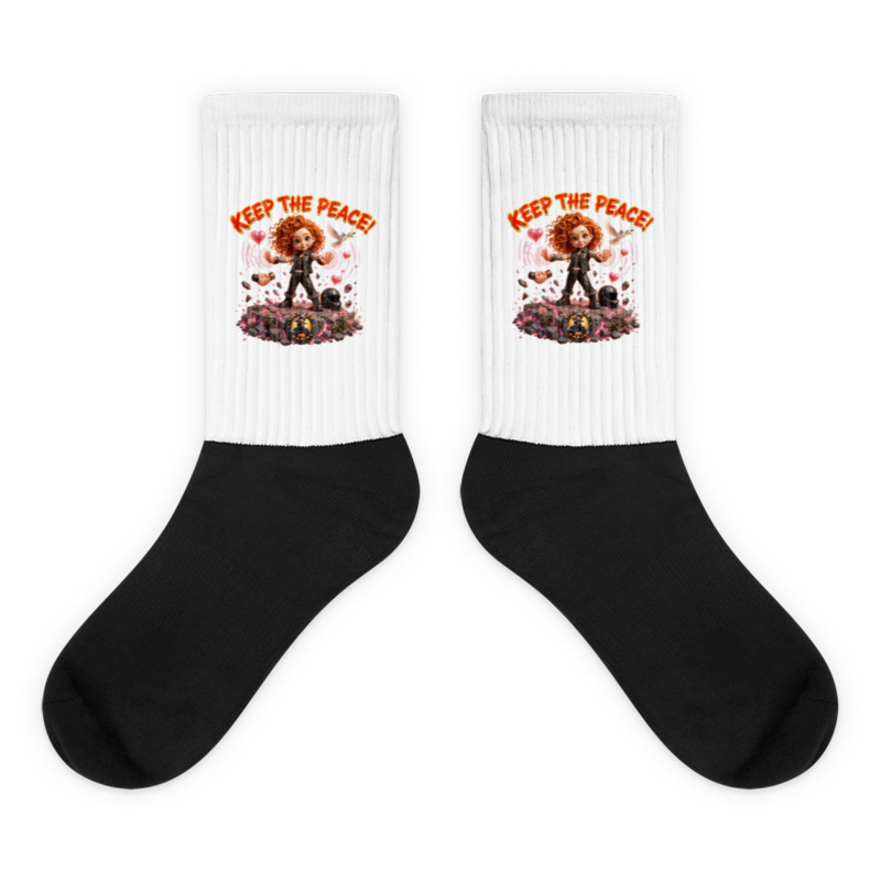 Cinnamon Keep The Peace Socks
