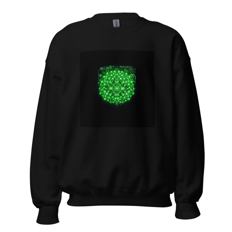 Uncle Benny ® Neural Link Sync IBM Quantum Computer Hoodie Neon Green EST. 2020